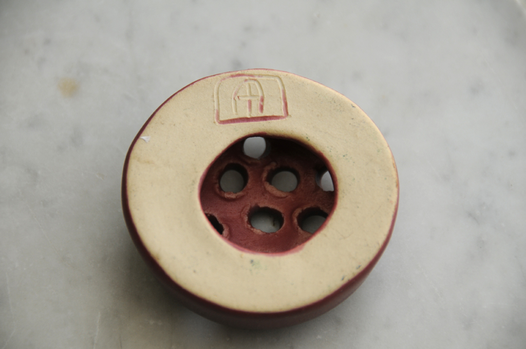 Van Briggle pottery flower frog