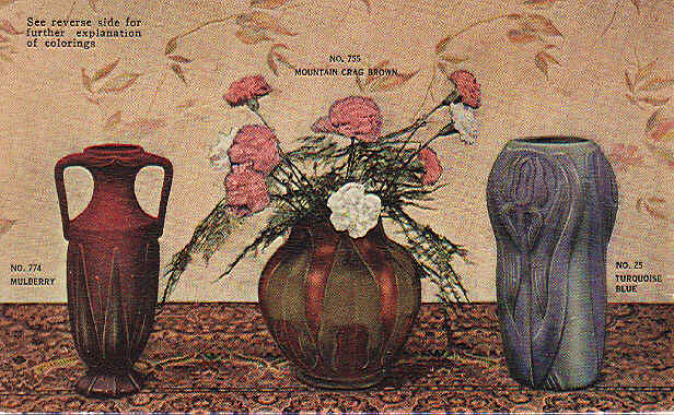 Van Briggle postcard from 1930s-1940s era