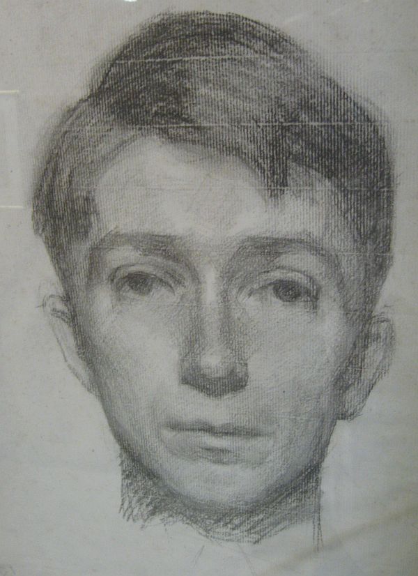 Pencil portrait of Artus Van Briggle