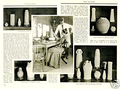 Early feature article on Van Briggle pottery