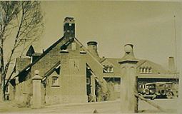 Early photo of the Van Briggle Memorial Pottery Building