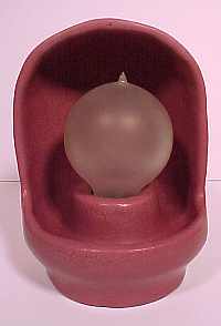 Teens era hooded Van Briggle electric light with original bulb