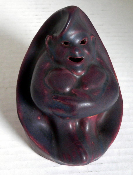 Early gnome Van Briggle incense burner, teens era