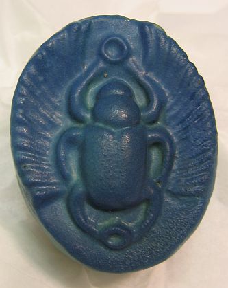 Van Briggle scarab flower frog